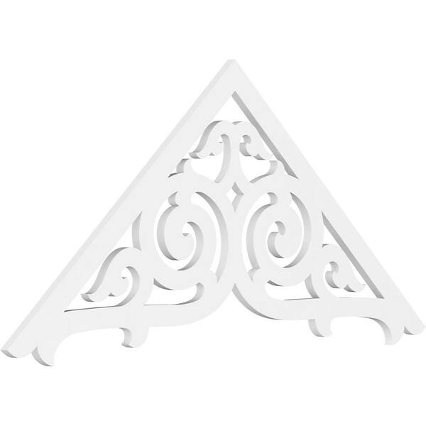 Ekena Millwork 1 in. x 60 in. x 27-1/2 in. (11/12) Pitch Athens Gable Pediment Architectural Grade PVC Moulding