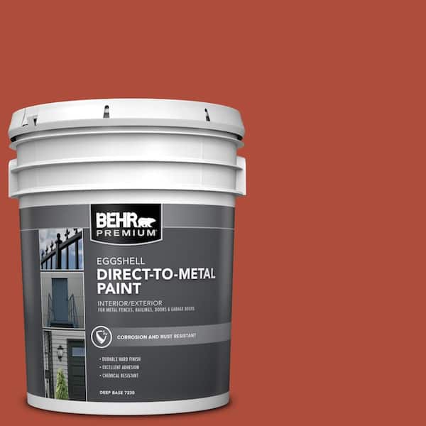 BEHR PREMIUM 5 gal. #MQ4-35 Torch Red Eggshell Direct to Metal Interior/Exterior Paint