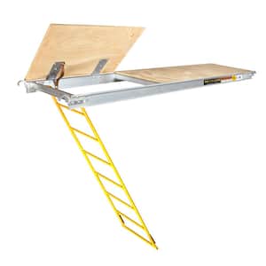7 ft. x 2.33 ft. Aluminum Scaffold Platform with Plywood Deck, Trapdoor and Ladder, 25 lbs. per Square Foot