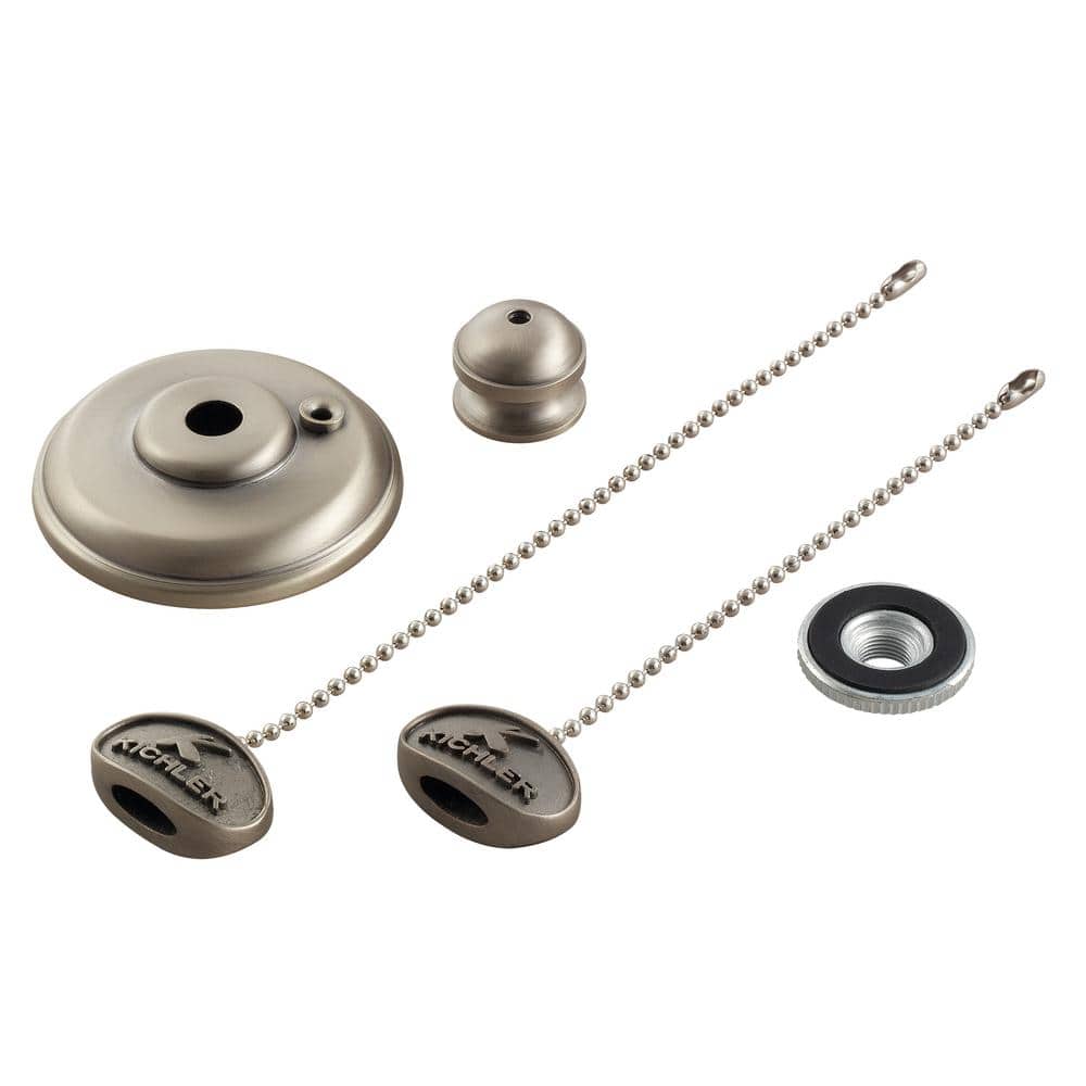 KICHLER Brushed Nickel Ceiling Fan Finial Pull String Replacement Kit ...