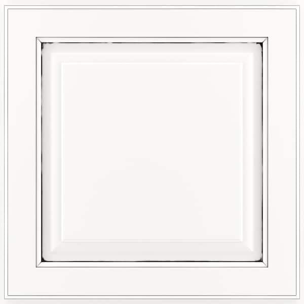 American Woodmark Portola 11 9/16-in. W x 3/4-in. D x 11 1/2-in. H in Painted Pewter Glaze Cabinet Door Sample