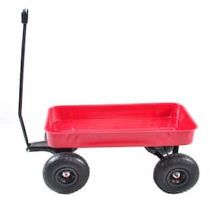 Outdoor Wagon All Terrain Pulling Air Tires Children Kid Garden, Serving Cart