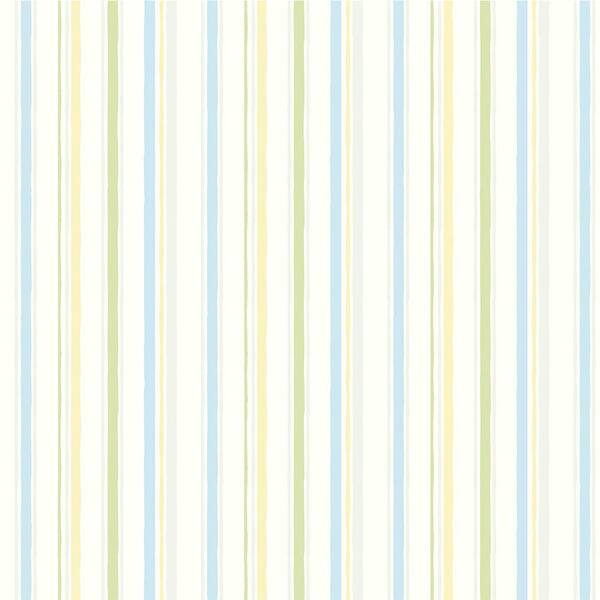 Chesapeake Macey Yellow Wiggle Stripe Wallpaper