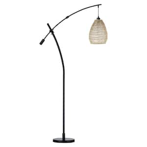 CIPACHO 65.01 in. Brown 1-Light Lantern Smart Floor Lamp with Remote Control  and APP, Tall Standing Lamp with Rattan Lampshade ZZ1430YC19 - The Home  Depot