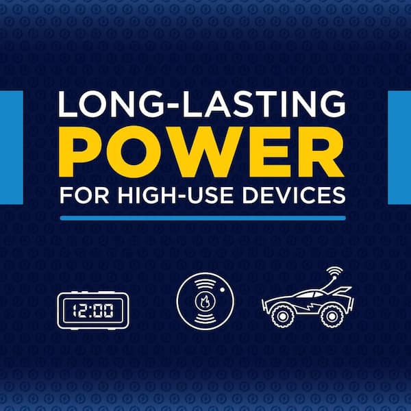 High Energy 9V Batteries (12-Pack), Alkaline 9 Volt Batteries