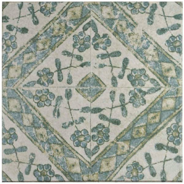 Merola Tile Klinker Retro Blanco Bergenia 12-3/4 in. x 12-3/4 in. Ceramic Floor and Wall Tile (1.16 sq. ft./Each)