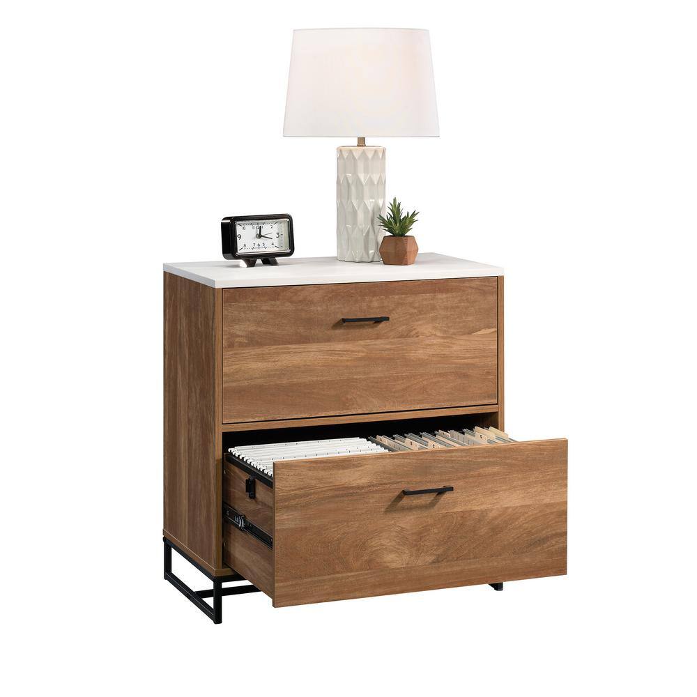 Sindoori Mango 2-Drawer Lateral File Cabinet with White Top