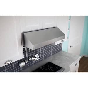 Gust 30 in. Convertible Under Cabinet Range Hood with Lights in Stainless Steel