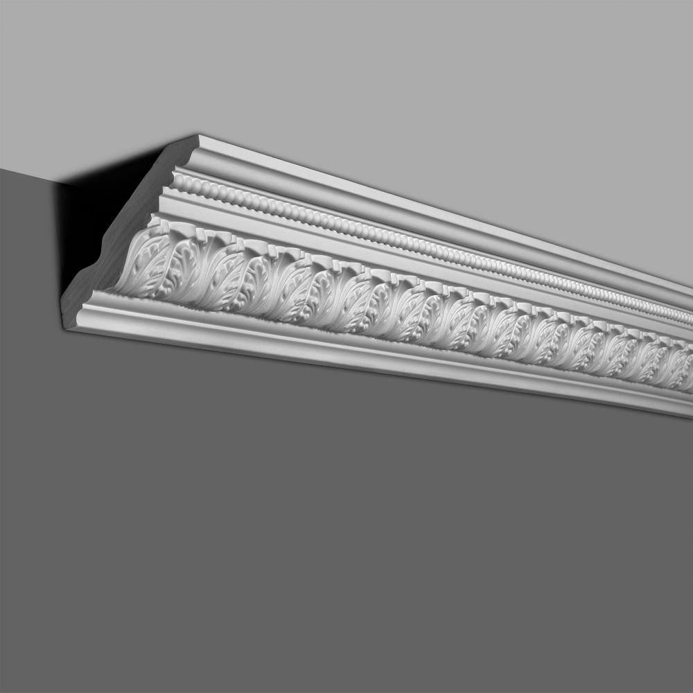 Primed Polyurethane Acanthus Leaf Crown Moulding Sample