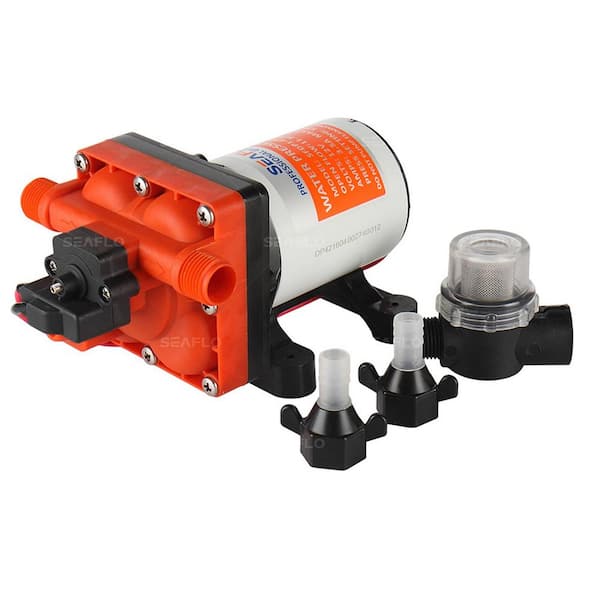 SEAFLO 12-Volt 3.0 GPM 0.064 HP Variable Flow Water Pressure Diaphragm Pump
