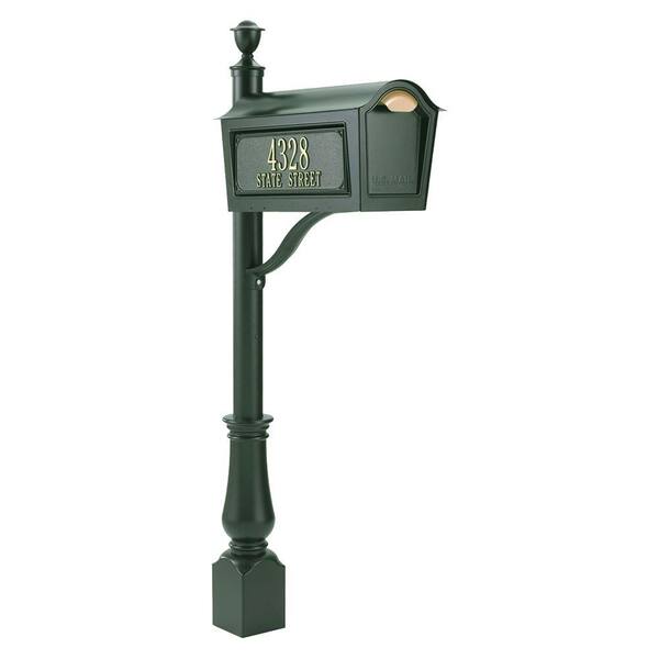 Whitehall Products Standard Chalet Mailbox Package in Green