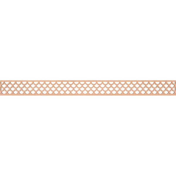 Ekena Millwork Hudson Fretwork 0.25 in. D x 46.375 in. W x 4 in. L Alder Wood Panel Moulding