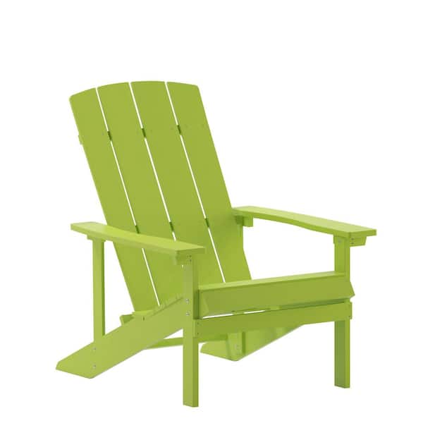 TAYLOR + LOGAN Bayfield Lime Green Weather Resistant Lounge Faux Wood Resin Adirondack Chair Without Cushion