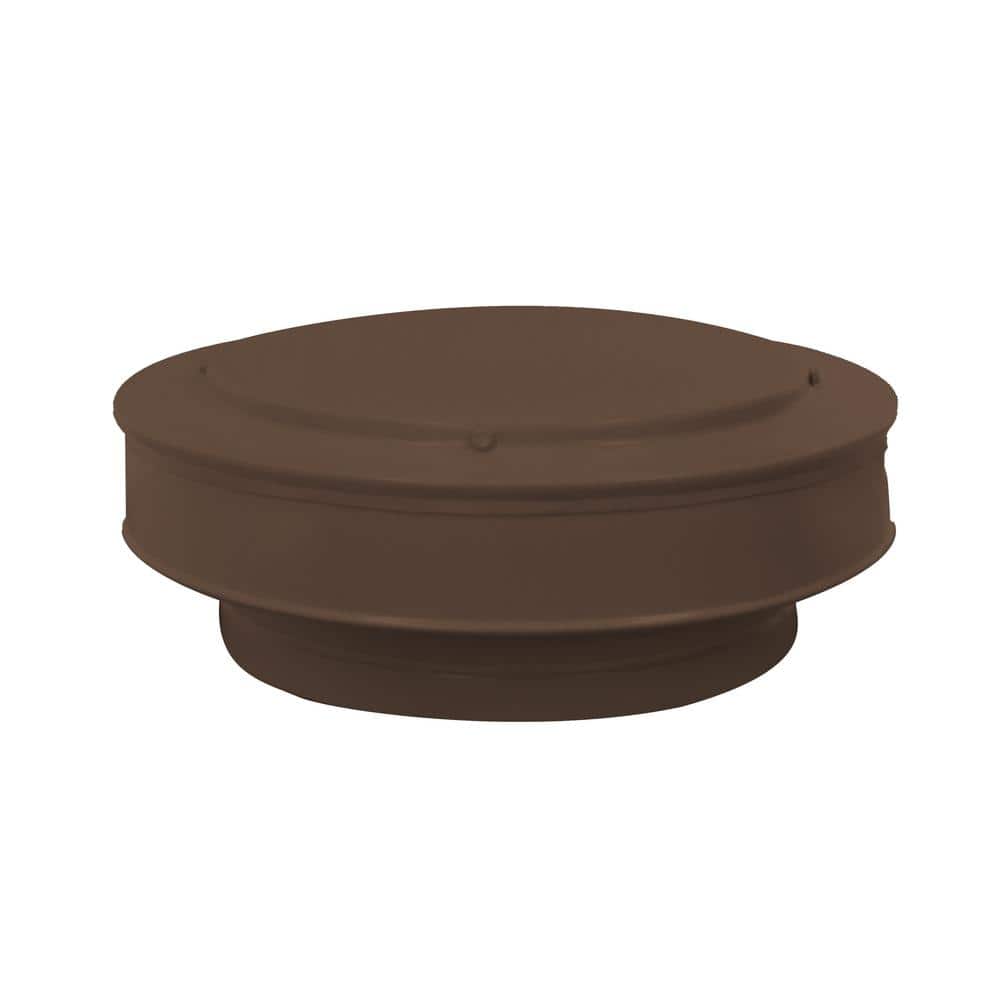 12 in. D Aluminum Vent Pipe Cap in Brown