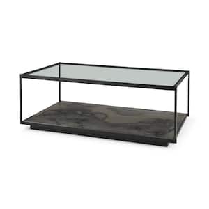 27.5 in. Rectangle Glass Coffee Table
