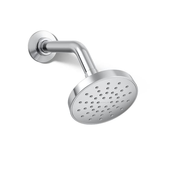 Elate 1-Spray Pattern 1.75 GPM 4.5 in. Wall Mount Fixed Shower Head in Polished Chrome