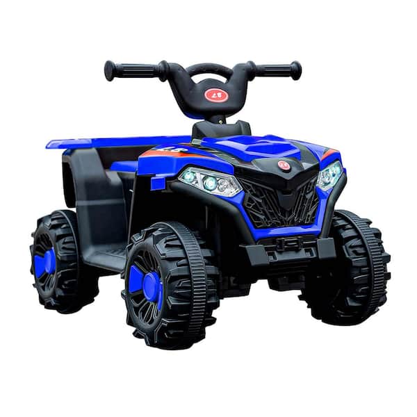 Tunearary 6-Volt 4 Wheels Blue AT-Volt Style Children's Electric All-Terrain Beach Car
