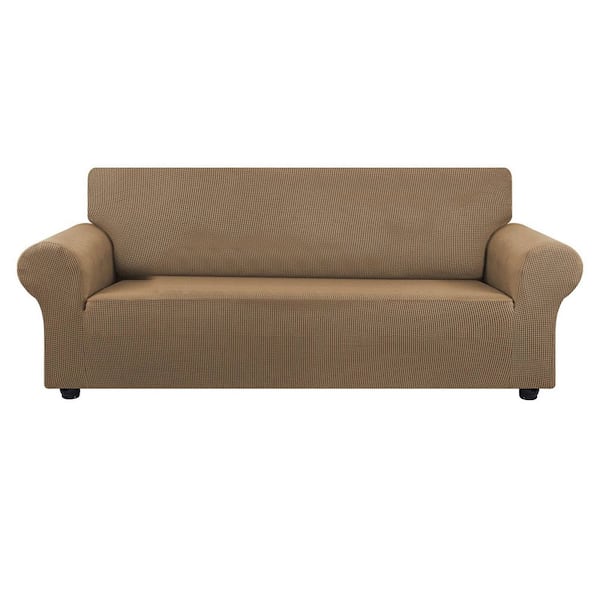 Large Stretch Sofa Cover Slipcover for 3-Cushion Couch (78"- 94")-Pet Friendly Furniture Protector with Elastic Bottom