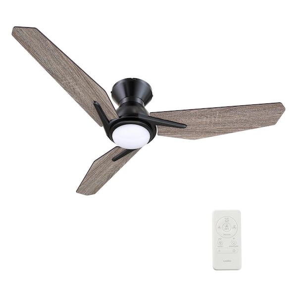 CARRO Tilbury II 44 in. Integrated LED Indoor/Outdoor Black Smart Ceiling Fan with Light, Remote Works with Alexa/Google Home