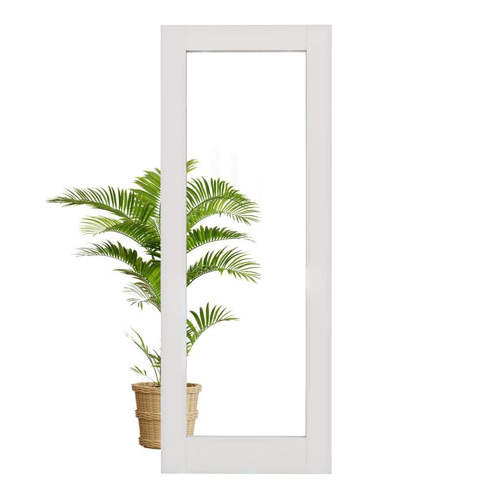 30 in. x 80 in. 1 Lite Clear Glass White Primed Not Pre-drilled MDF Composite Interior Door Slab without Hardware Kit price history on PriceWatchPro