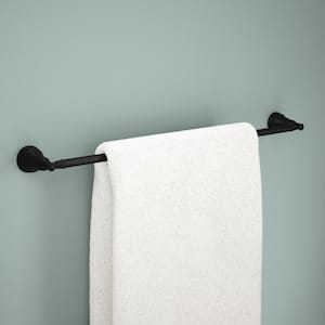 Mylan 18 in. Wall Mount Towel Bar with 6 in. Extender Bath Hardware Accessory in Matte Black