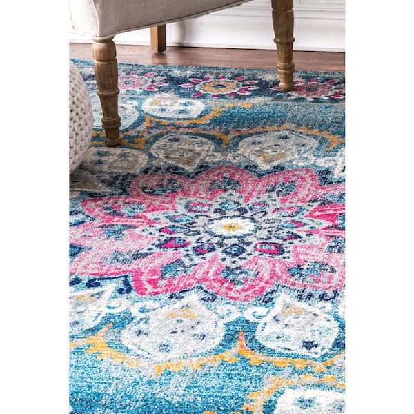 nuLOOM Kiyoko Vintage Floral Pink 4' x 6' Area Rug