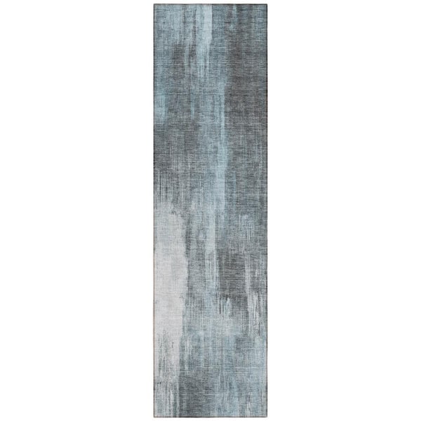 Chantille ACN567 Teal 2 ft. 3 in. x 7 ft. 6 in. Machine Washable Indoor/Outdoor Geometric Runner Rug