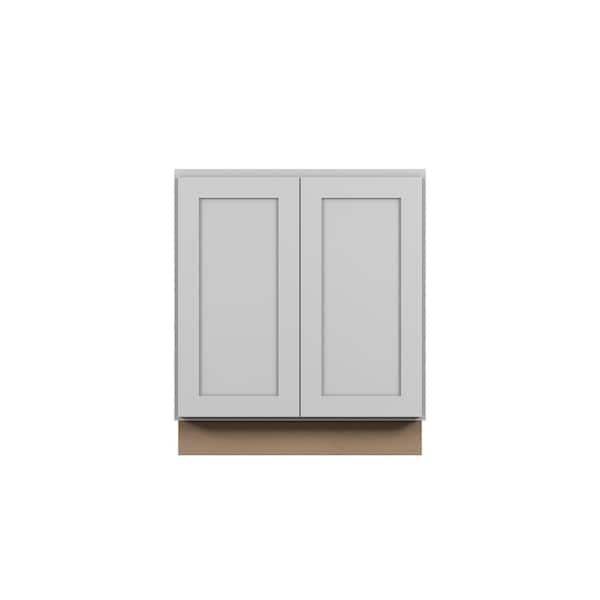 Kunal Kitchens Bedford Shaker 33 in. W x 34.5 in. H x 24 in. D in Painted White Plywood Assembled Full Height Door Base Cabinet