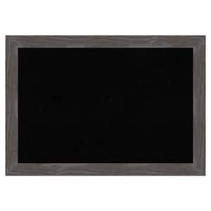 Woodridge Rustic Grey Wood Framed Black Corkboard 27 in. x 19 in. Bulletine Board Memo Board