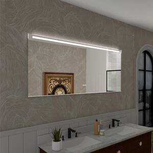 Spring 72 in. W x 30 in. H Rectangular Frameless LED Wall Bathroom Vanity Mirror