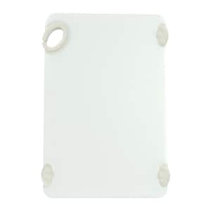 12 in. x 18 in. x 1/2 in., White Cutting Board with Hook