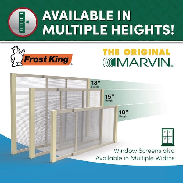 W B Marvin - 45 in. x 24 in. Adjustable Wood Frame Window Screen