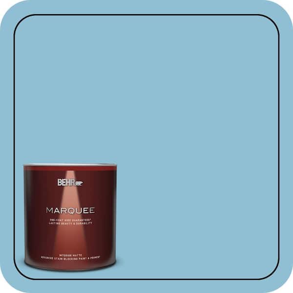 BEHR MARQUEE 1 Qt. #M490-3 Speedboat One-Coat Hide Matte Interior Paint & Primer