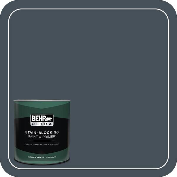 BEHR ULTRA 1 qt. #PPF-48 Evening Storm Semi-Gloss Enamel Exterior Paint & Primer