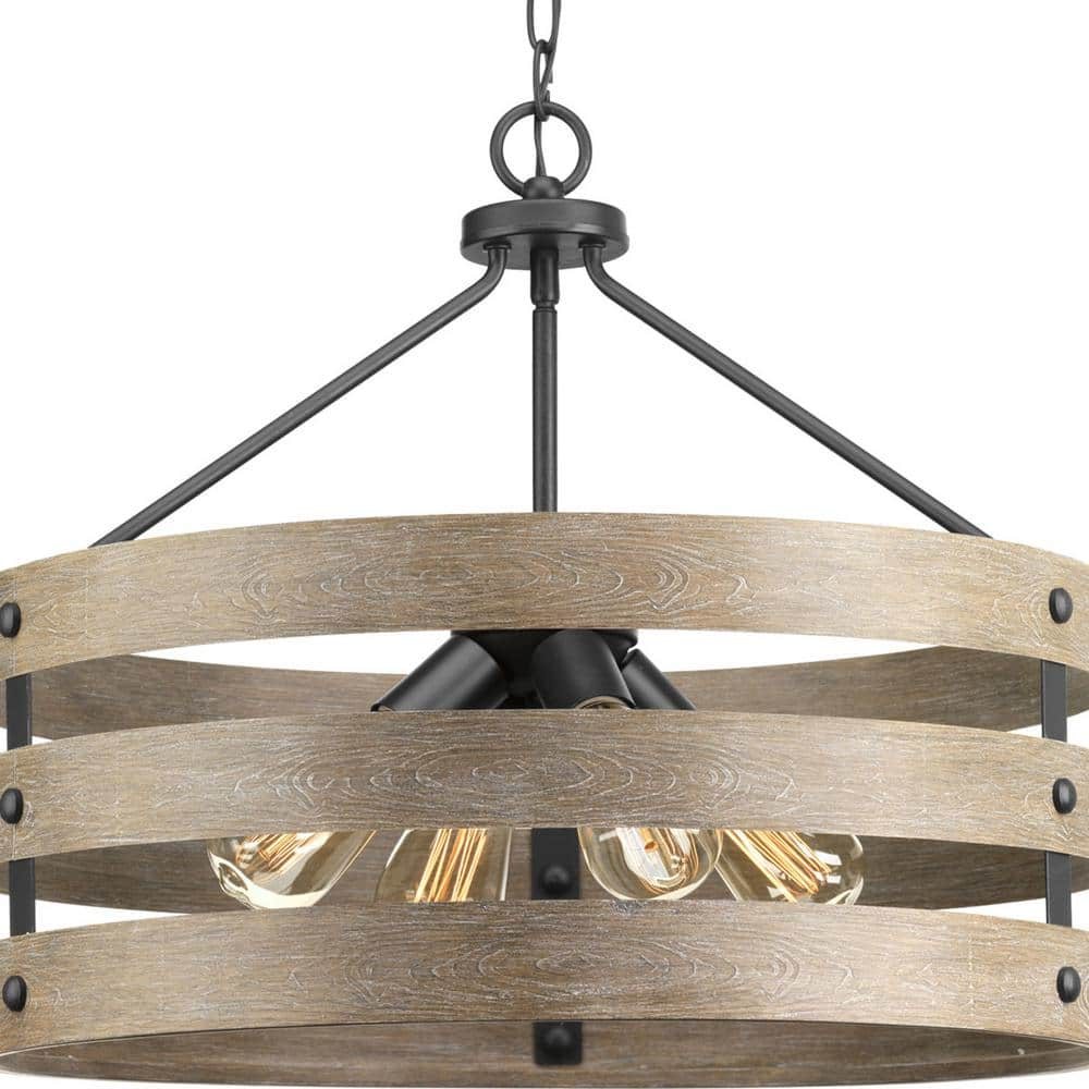 Progress Lighting Gulliver Collection 21-1/2 in. 4-Light Black