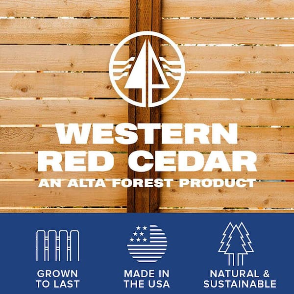 Alta Forest Products - 5/8 in. x 5-1/2 in. x 6 ft. American Western Red Cedar Dog-Ear Fence Picket