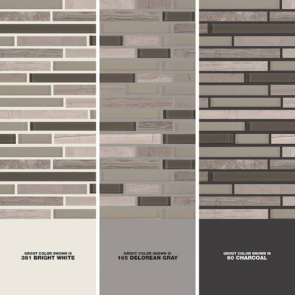 MSI Modello Grigio Interlocking 12 in. x 12 in. Textured GLASS; Stone Look Wall Tile (15 Sq. ft./Case)