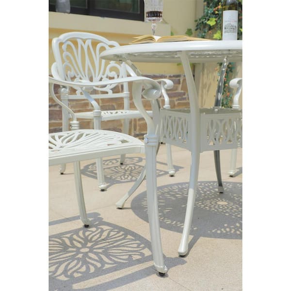ホワイト　ラウンドテーブル Amazon.com - Montary 5 Piece Dining Table Set, Modern Dining