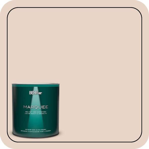 BEHR MARQUEE 1 qt. #MQ3-37 Soft Shoe One-Coat Hide Semi-Gloss Enamel Interior Paint & Primer