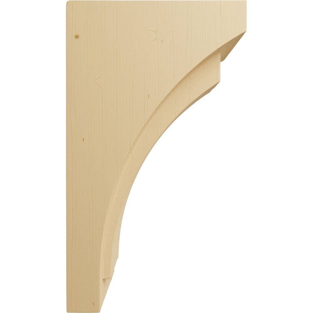 Alder 10" Hand-Carved Wood Corbel Bracket