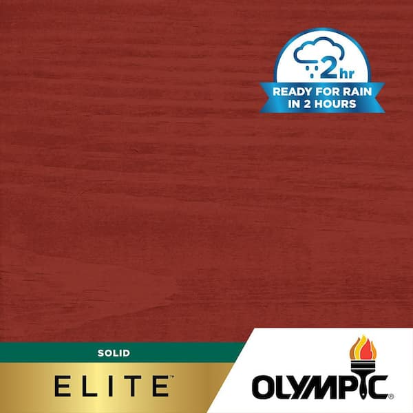 Olympic Elite 1 gal. SC-1020 Copper Henna Solid Advanced Exterior Stain and Sealer in One