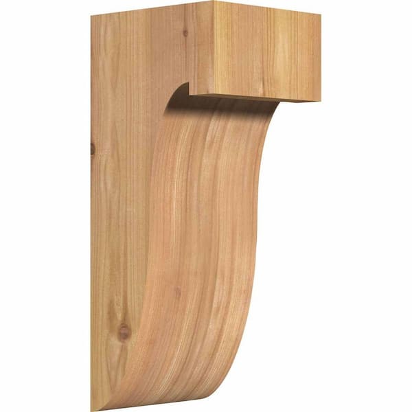 Ekena Millwork 5-1/2 in. x 6 in. x 14 in. Western Red Cedar Del Monte Smooth Corbel