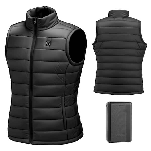Heated Vest, Men Electric Heating Vest 16000 mAh Battery Pack, 8 Heating Zones Lightweight Rechargeable Vest, Size L