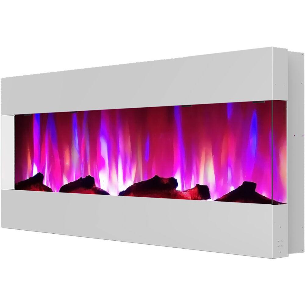 Cambridge 50" White LED Electric Fireplace with Color Changing Display
