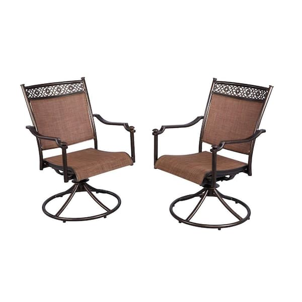 Hampton Bay Niles Park Sling Patio Swivel Rockers 2 Pack S2 Adh04301 The Home Depot - Hampton Bay Patio Chairs Replacement Parts