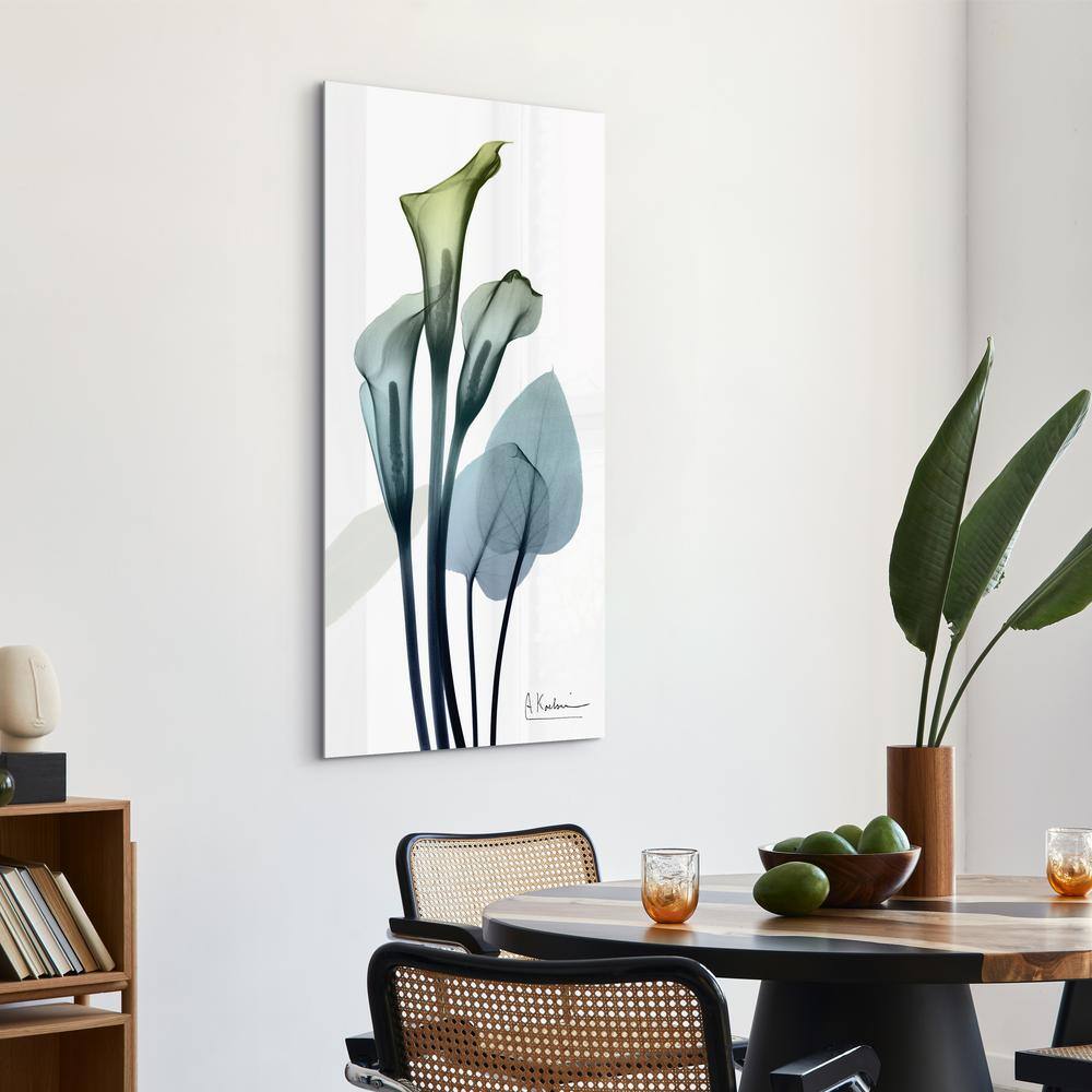 Calia Lily X-Ray Tempered Glass Wall Art, 24" x 48"