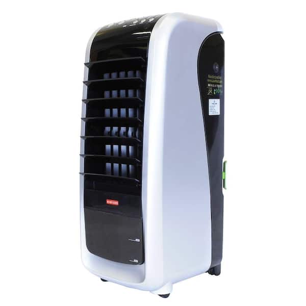 AeroCool PacTrio 1200w Ceramic Heater with 300 CFM 3-Speed Portable Evaporative Cooler option suitable for 150 sq. ft.