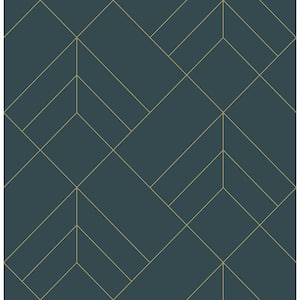 Sander Slate Geometric Paper Glossy Non-Pasted Wallpaper Roll