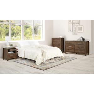 Stonebrook 3-Piece Bedroom Set in Classic Walnut Finish (6 Drawer Dresser, 4 Drawer Chest, Nightstand)