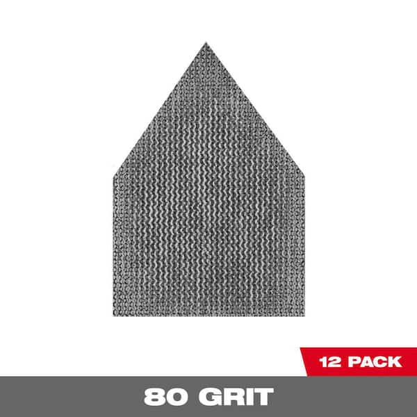 Milwaukee 3-3/4 in. 80-Grit Mesh Sanding Sheets (12-Pack) for M12 FUEL Orbital Detail Sander